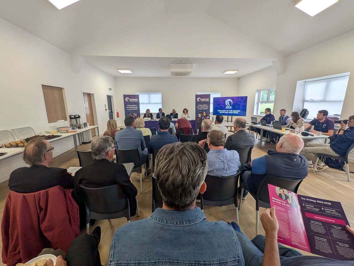 Thanks to <a href="/CricketScotland/">Cricket Scotland</a> for coming along to Bailliefields and using our new facilities for their AGM earlier this evening.

Good discussion post AGM with lots of great plans for the future with those clubs in attendance.

Great also to meet new CS President Omar Henry.