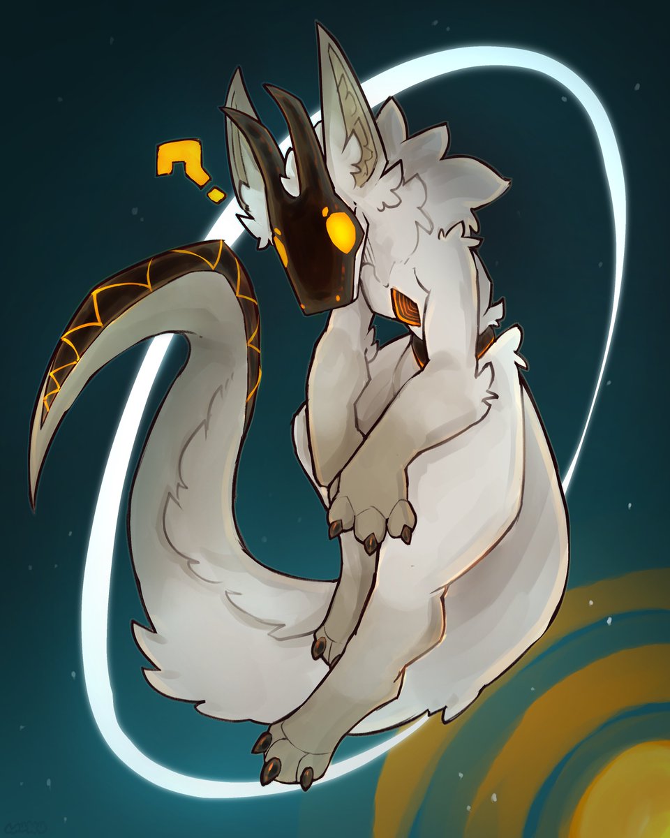 More attacking, this time a mantled beast!! 

In space, idk how he's breathing...

#artfight2025