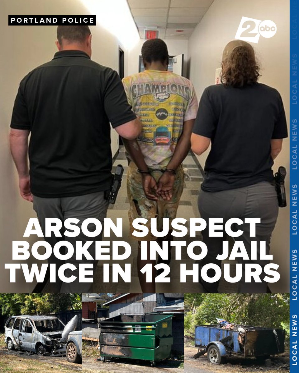 Police arrested a man twice overnight who is accused of setting a string of fires both downtown and in North Portland. bit.ly/3IR8Saf