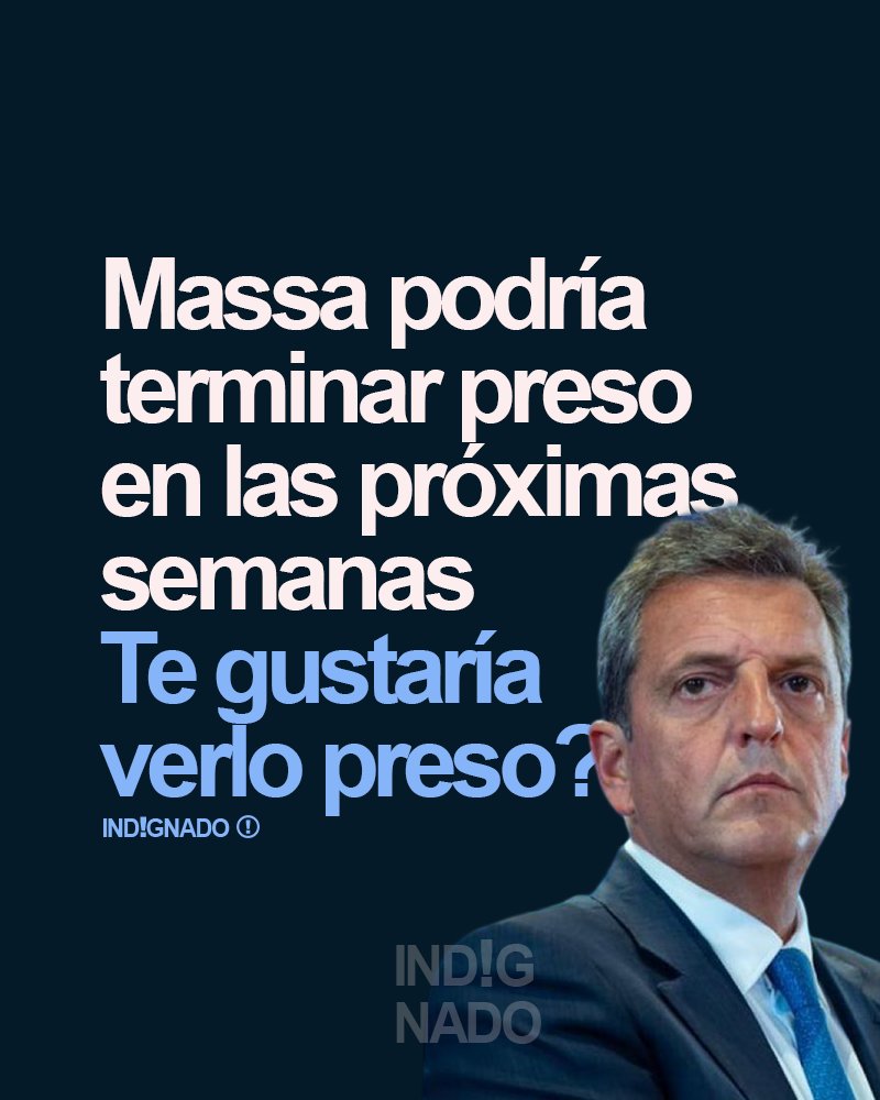 Massa y varios delincuentes kukardos podrían terminar presos en las próximas semanas. Te gustaría ver preso a Sergio Massa?