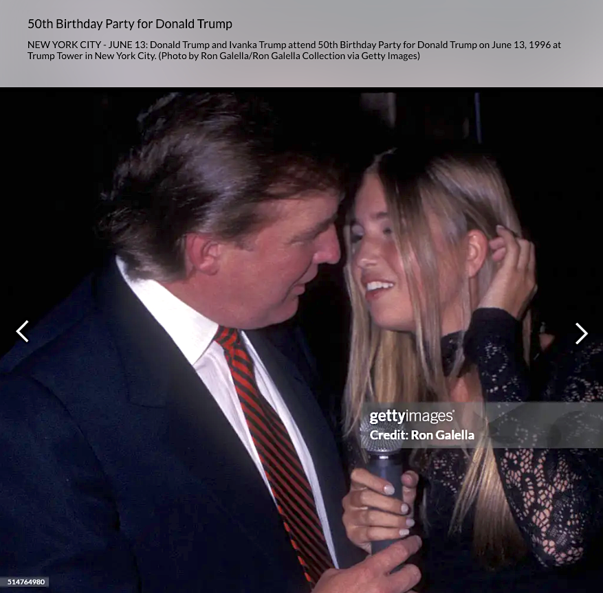 Ivanka Trump is just 15 here.