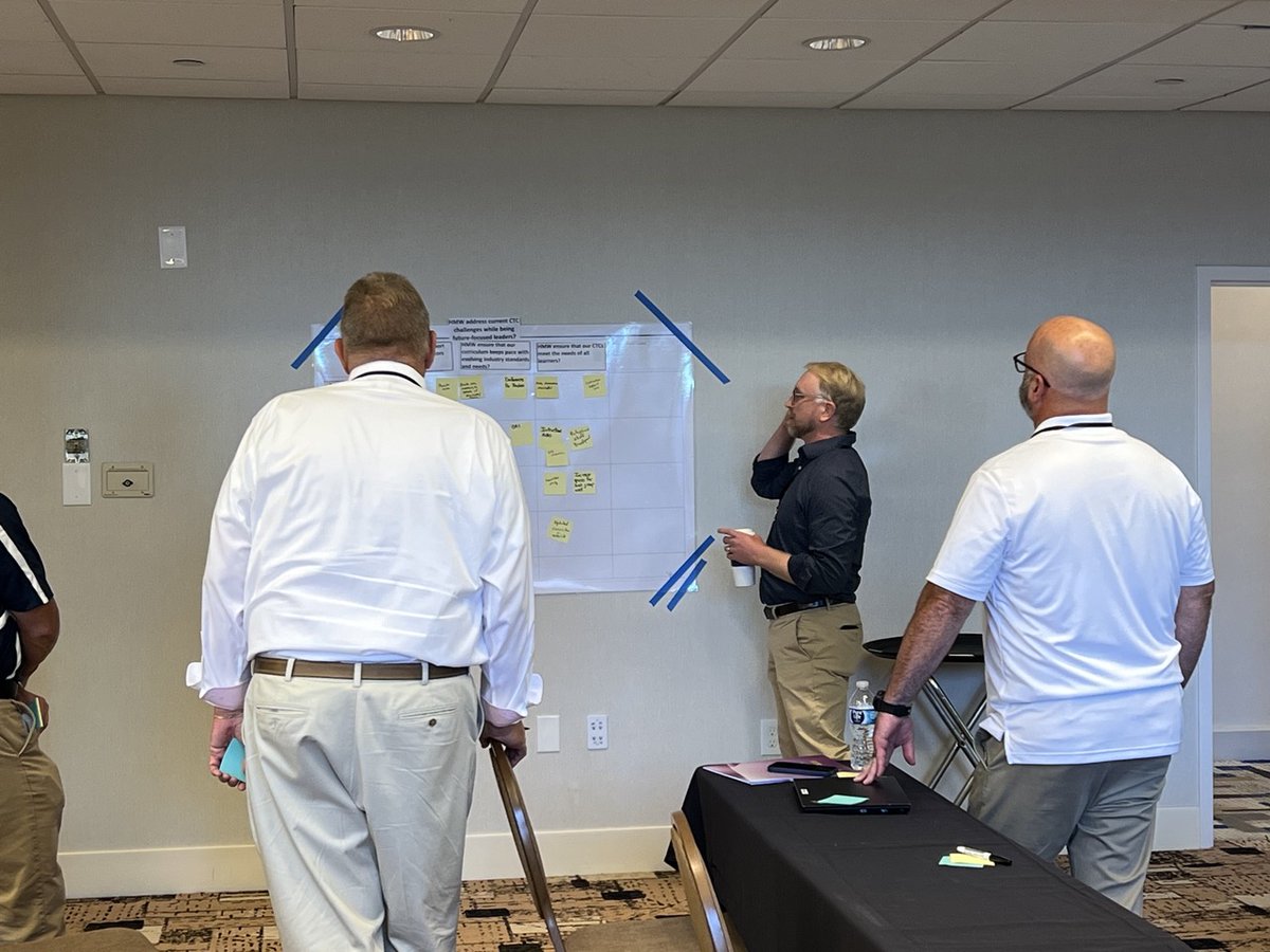 Today our training team had the privilege to speak with CTE leaders about the collaborative problem-solving power of human-centered design and #designthinking at the PA Association of Career &amp; Technical Administrators conference.