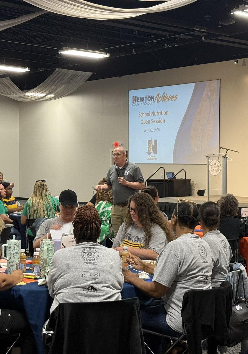 Newton County Schools | Nutrition Services (@nutritionncss) on Twitter photo Kicking off the new school year with energy & purpose! Our Opening Session set the tone for teamwork, positivity, & success. Grateful to <a href="/NewtonSupt/">Dr. Duke Bradley, III</a> for reminding us our work is essential, and to <a href="/loganweber/">Daileigh Pinkston</a> for his message about the power of our words. #SpiritPrideExcellence Kicking off the new school year with energy & purpose! Our Opening Session set the tone for teamwork, positivity, & success. Grateful to <a href="/NewtonSupt/">Dr. Duke Bradley, III</a> for reminding us our work is essential, and to <a href="/loganweber/">Daileigh Pinkston</a> for his message about the power of our words. #SpiritPrideExcellence