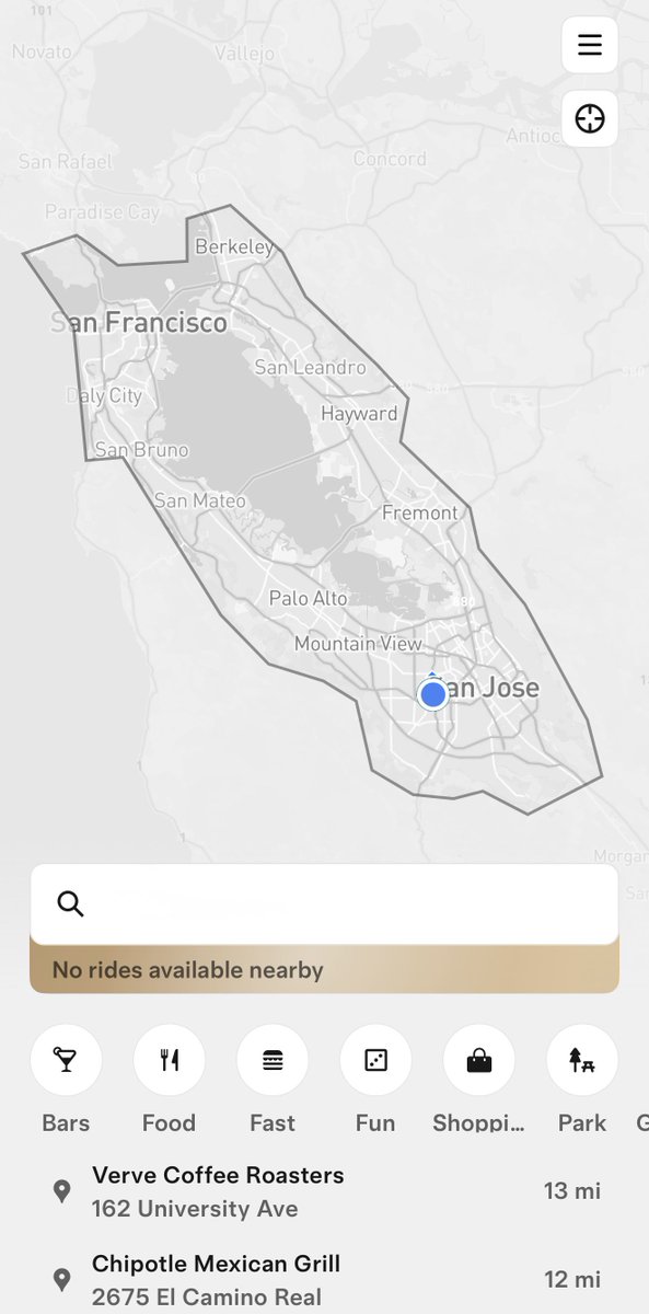 BREAKING: I just opened my Robotaxi app and it’s available in the Bay Area, California! The geofence is MASSIVE.