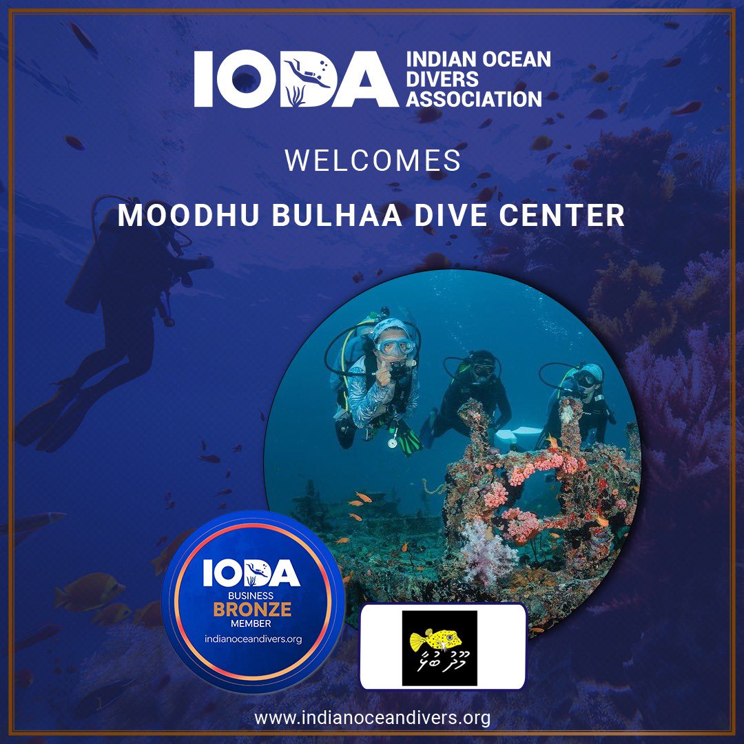 IODA welcomes <a href="/Moodhu_bulhaa/">MoodhubulhaaDive</a> to this exciting journey.

Indian Ocean Divers Association  is more than just a community of divers, it is a movement dedicated to preserving the rich marine biodiversity of the Indian Ocean, promoting responsible and sustainable dive tourism