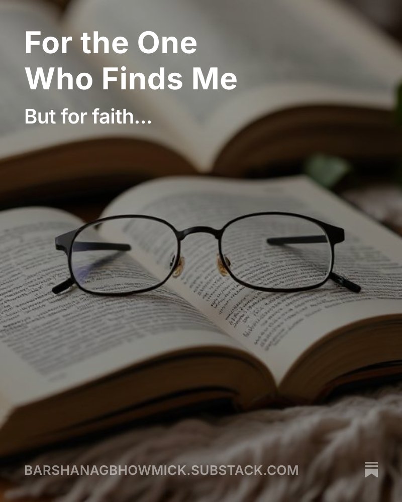 barshanag's tweet image. 𝐅𝐨𝐫 𝐭𝐡𝐞 𝐎𝐧𝐞 𝐖𝐡𝐨 𝐅𝐢𝐧𝐝𝐬 𝐌𝐞 Today on #Substack. This one’s for her. She reads, she blesses, she believes. And that’s enough.
barshanagbhowmick.substack.com/p/for-the-one-…
#barshanagbhowmick #ItsRainingThoughts #Lifestyle  
@barshanag
@SubstackInc