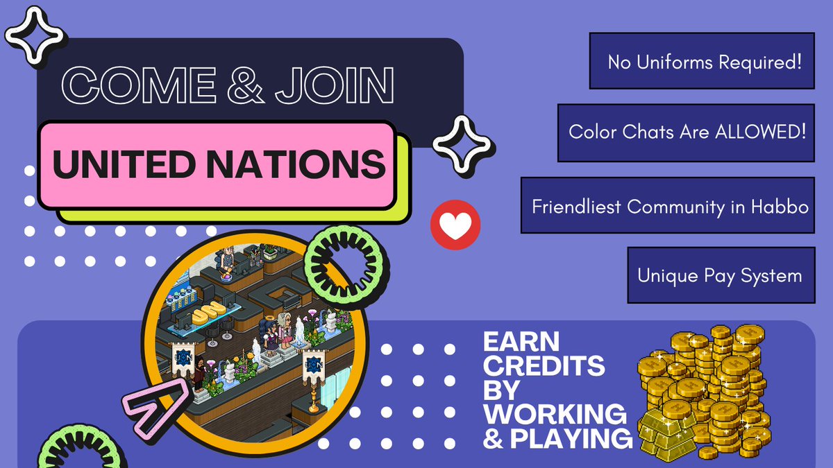 💙 Looking for a new experience? Habbo UN might be for you! Come by our base any time for more information 👀 #habbo #habboUN

✨ <a href="/DemizeHABBO/">Demize</a>