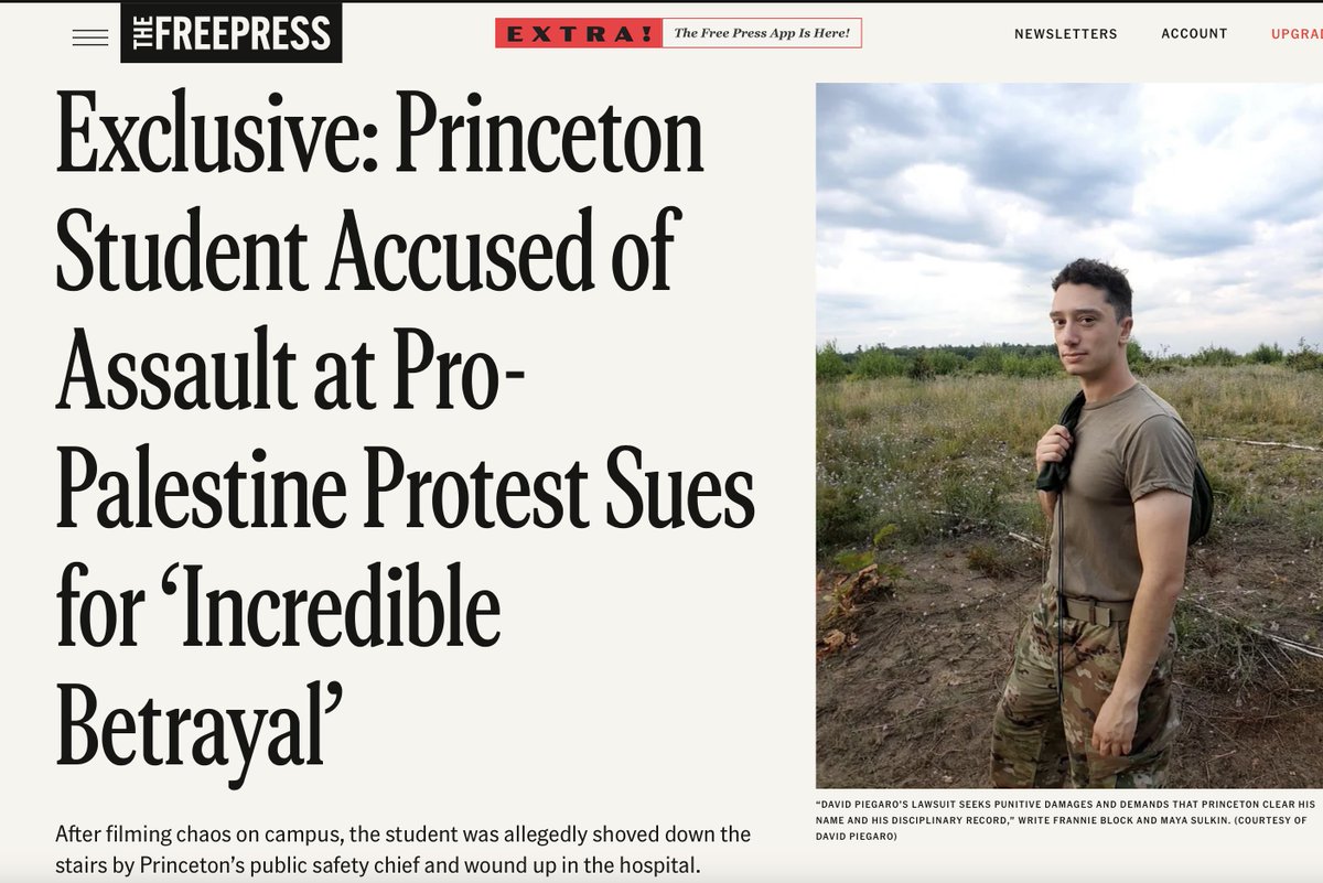 ShipofTheseus (@jewishspacelazr) on Twitter photo A <a href="/Princeton/">Princeton University</a> Jewish student was arrested, jailed, for assault, trespassing, banned from campus, kicked out of his housing -found innocent of all charges. The PU admin who charged him was given the University's "President’s Achievement Award." The student is suing the university🧵 A <a href="/Princeton/">Princeton University</a> Jewish student was arrested, jailed, for assault, trespassing, banned from campus, kicked out of his housing -found innocent of all charges. The PU admin who charged him was given the University's "President’s Achievement Award." The student is suing the university🧵