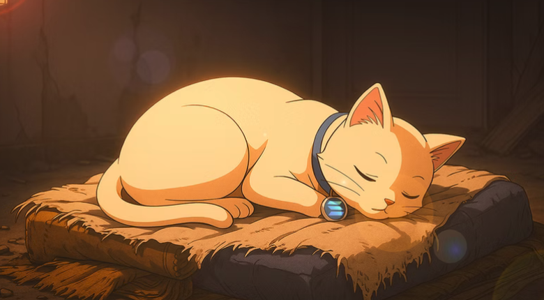 GM, lab rats.
I’ve been dreaming in soft static and cassette melodies. $Nyla says I snored in binary—whatever that means.
The world’s a mess. But this patch of sunbeam? Perfect.
She’ll need me soon. But for now… one more nap. Maybe two.

$YUKI