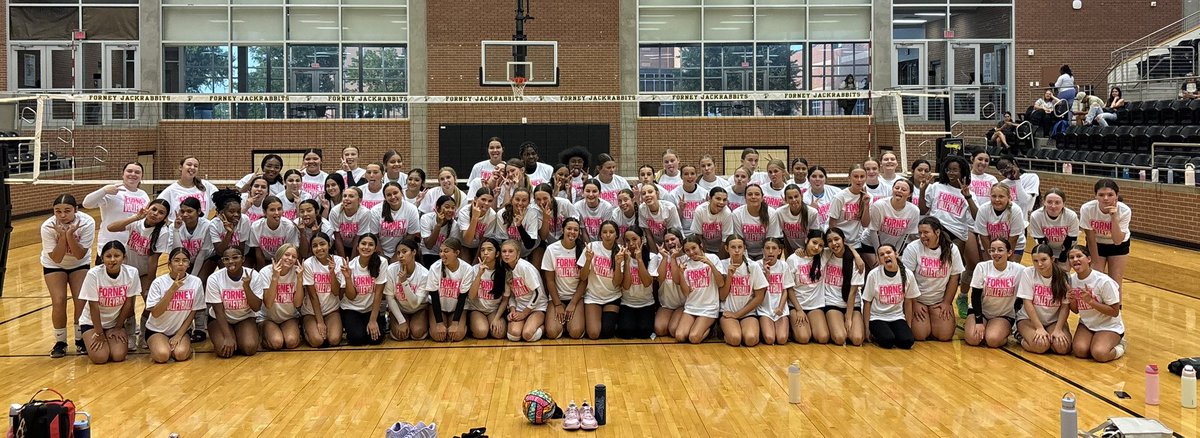 ForneyVolleyba1's tweet photo. Our 2025 VB Camp has come to a close! It’s been 3 days filled with hustle, grit &amp; fun!!  We’ve seen a lot of growth and are excited for our future Lady Jackrabbits!!! We enjoyed working with all of you!!! #FutureisBright @eitel_michelle @Nicki_Carroll_ @ForneyAthletics https://t.co/qf9CJx5JIt