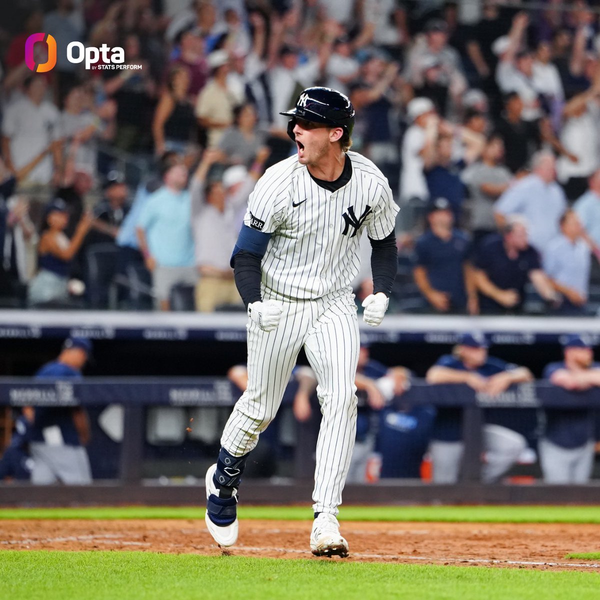 OptaSTATS (@optastats) on Twitter photo The <a href="/Yankees/">New York Yankees</a> are the only MLB team in the modern era to erase a deficit in the 8th, erase a deficit in the 9th, erase a deficit in the 10th and then win in the 11th. The <a href="/Yankees/">New York Yankees</a> are the only MLB team in the modern era to erase a deficit in the 8th, erase a deficit in the 9th, erase a deficit in the 10th and then win in the 11th.