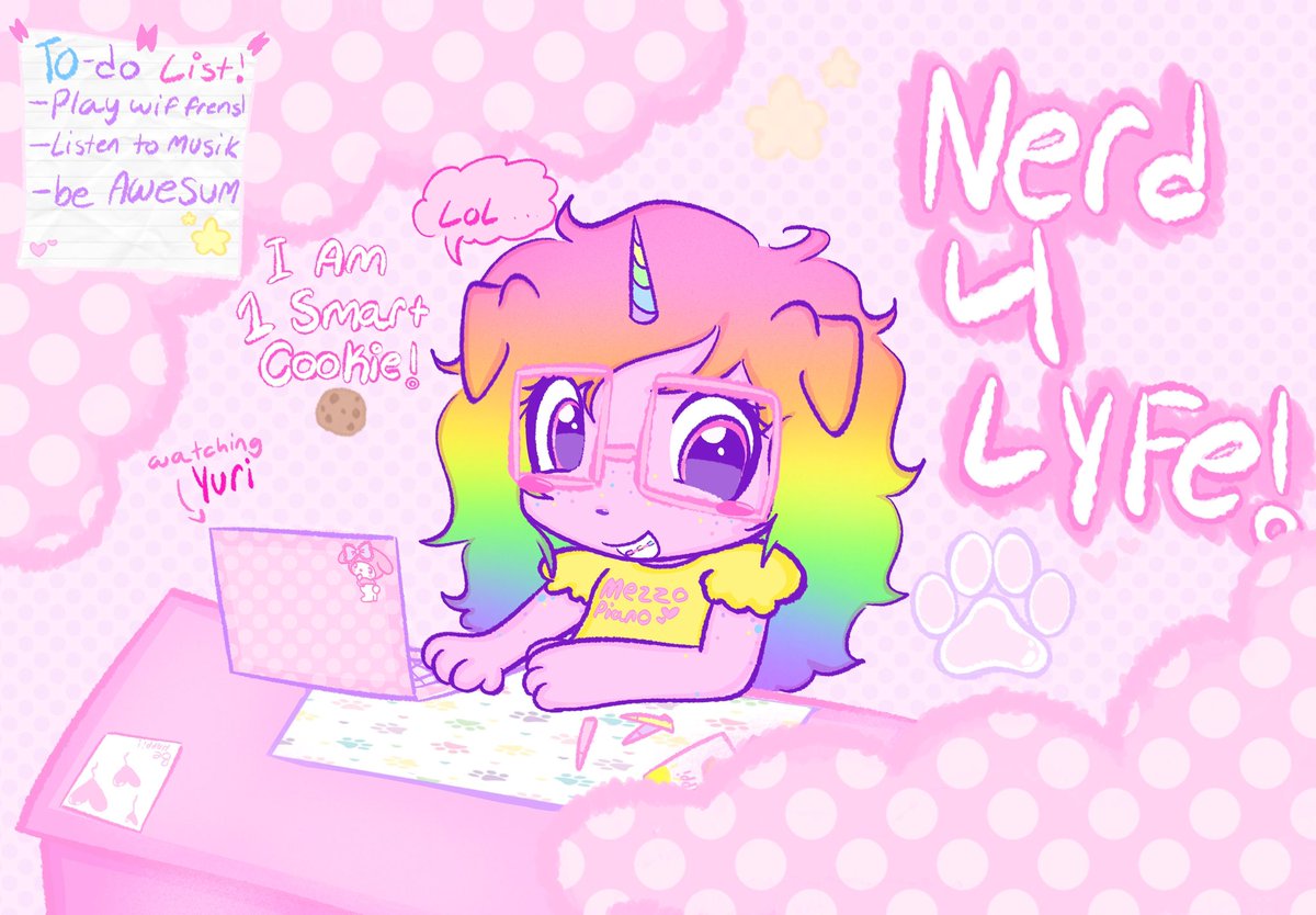 𝙽𝚎𝚛𝚍 𝚊𝚕𝚎𝚛𝚝!!!!🤓🐶
૮₍ ˃̶ ꇴ ˂̶ ₎ა

(Side note,,, my fursona has optional glasses and braces ^_^)