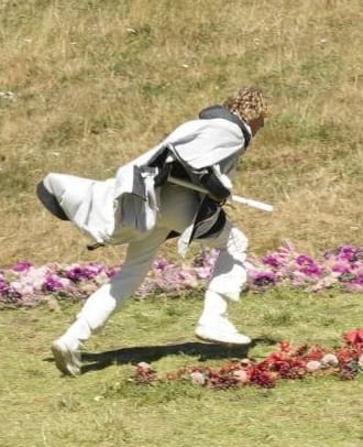 and when the tributes (and especially haymitch's) white outfits end up dirty and bloody to represent how much the arena has changed them what then