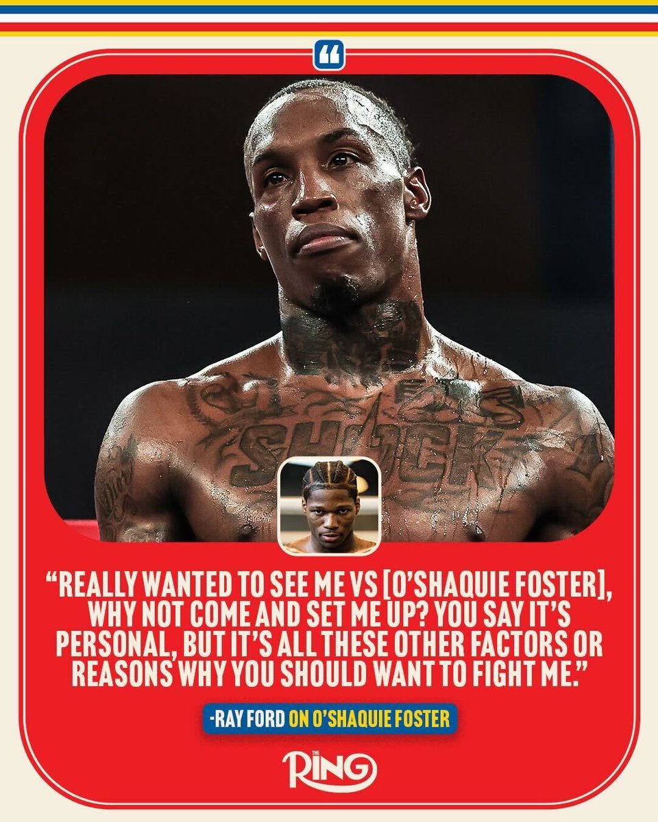 Ray Ford wants all the smoke with O'Shaquie Foster 👀