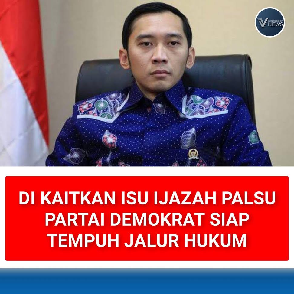 DEMOKRAT MERADANG... 

DI KAITKAN DENGAN ISU IJAZAH PALSU JOKOWI, PARTAI DEMOKRAT SIAP TEMPUH JALUR HUKUM... ‼️

#SaatnyaGantiPrabowoGibran 
#SaatnyaGantiPrabowoGibran 
🆘🆗