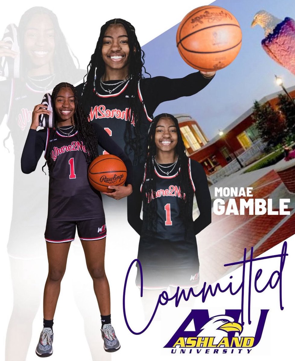 Harvest Prep Girls Basketball (@hpsgbball) on Twitter photo Huge congrats to <a href="/monaeg1_/">Mo’Nae Gamble</a> on her commitment to <a href="/AshlandWBB/">Ashland Women’s Basketball</a> ! 💜🦅
We’re so proud and excited someone finally saw what we’ve known for years!
Go shine at the next level… but first, let’s crush senior year! 💪🔥
#Committed #AshlandU #SeniorSzn Huge congrats to <a href="/monaeg1_/">Mo’Nae Gamble</a> on her commitment to <a href="/AshlandWBB/">Ashland Women’s Basketball</a> ! 💜🦅
We’re so proud and excited someone finally saw what we’ve known for years!
Go shine at the next level… but first, let’s crush senior year! 💪🔥
#Committed #AshlandU #SeniorSzn