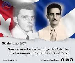 "«¡Qué monstruos! No saben la inteligencia, el carácter, la integridad, que han asesinado» dijo #FidelPorSiempre al conocer de la muerte de Frank País y Raúl Pujol el 30/7/57. ¡Gloria eterna a los jovenesde nuestra lucha clandestina! #CubaViveEnSuHistoria #CienfuegosXMásVictorias