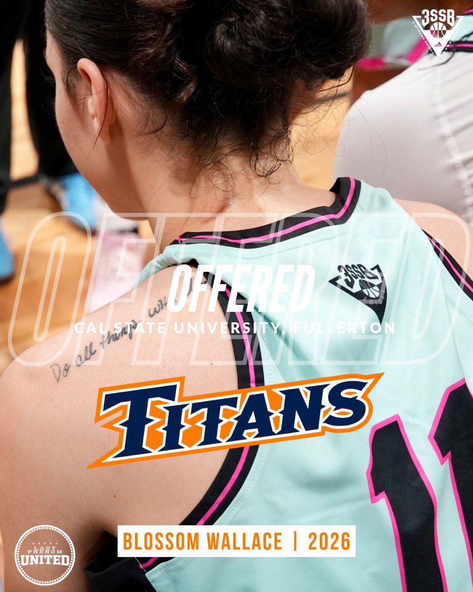 Congrats to our 2027 Wing <a href="/blossomwallace_/">Blossom Wallace</a> on the offer from <a href="/FullertonWBB/">Titans Women’s Basketball</a> <a href="/3SSBGCircuit/">3Stripes Select Basketball Girls Circuit</a>
