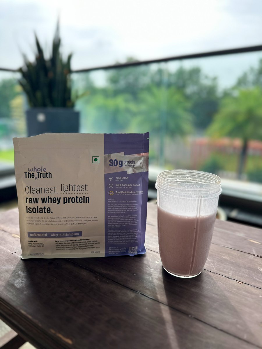 Anuj Gurwara (@anujgurwara) on Twitter photo *not sponsored*
Iโve moved away from Muscleblaze & other popular companies after years of using protein powders.
Thank you <a href="/theliverdr/">TheLiverDoc</a> for the extensive testing & breakdown of many brands out there.
Switched to The Whole Truth plant based protein. Clean & lightweight. ๐๐ป *not sponsored*
Iโve moved away from Muscleblaze & other popular companies after years of using protein powders.
Thank you <a href="/theliverdr/">TheLiverDoc</a> for the extensive testing & breakdown of many brands out there.
Switched to The Whole Truth plant based protein. Clean & lightweight. ๐๐ป