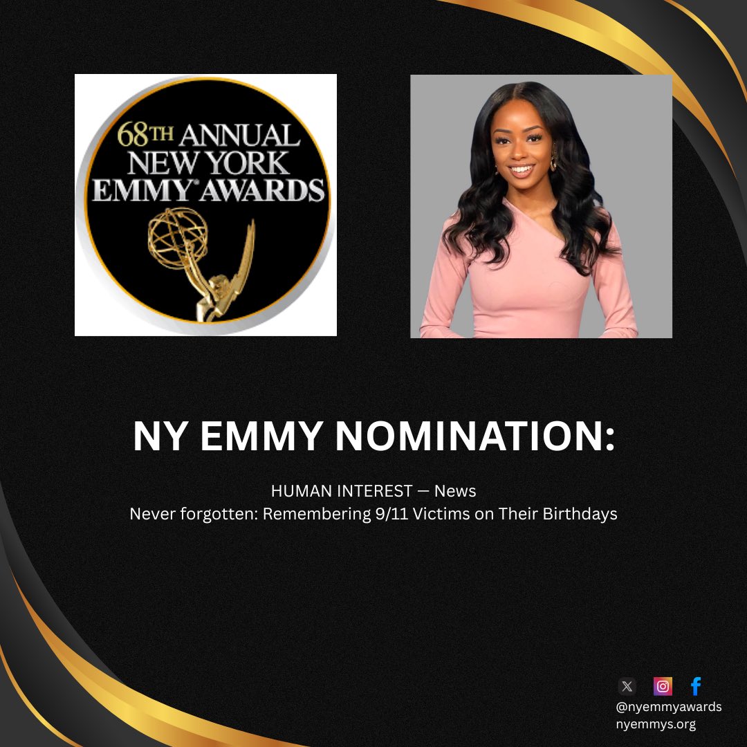 I’m honored to share that I’ve been nominated for my first Emmy! So much of this journey has been fueled by passion, purpose, and long hours that have often gone unseen. To be recognized in this way is an incredible honor! So much more to come. This is only the beginning!🙏🏾🏆✨