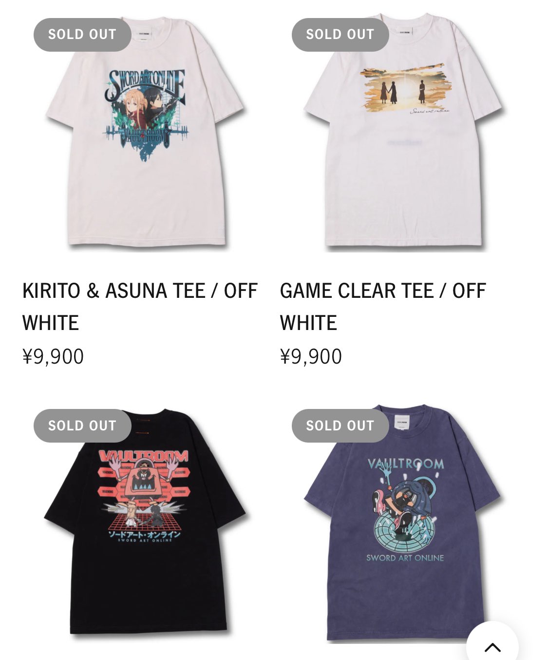トップス vaultroom KIRITO & ASUNA TEE CHARCOAL XL KIRITO & ASUNA TEE / CHARCOAL – VAULTROOM