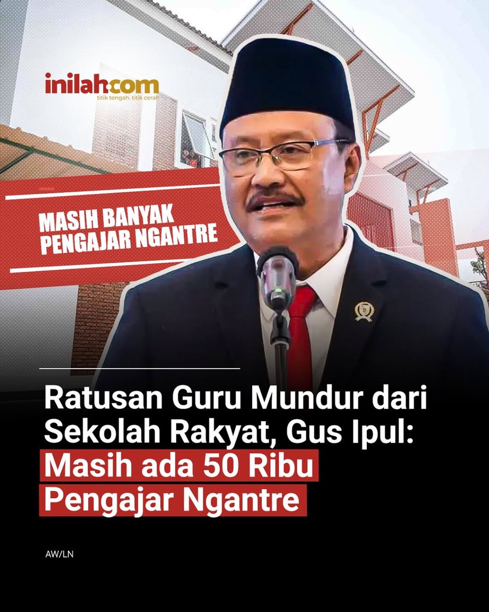 Kemarin banyak murid yang mundur dari sekolah rakyat, 
Sekarang para guru pun ikutan.