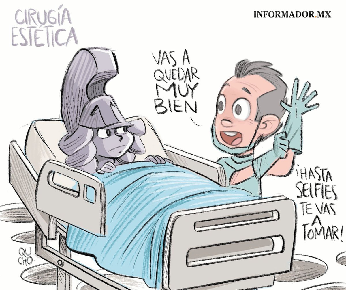 "Cirugía estética"... Un #cartón de @Qucho ¿Qué opinas? Ve más #cartones en este link👉 ow.ly/TEK850VboQR