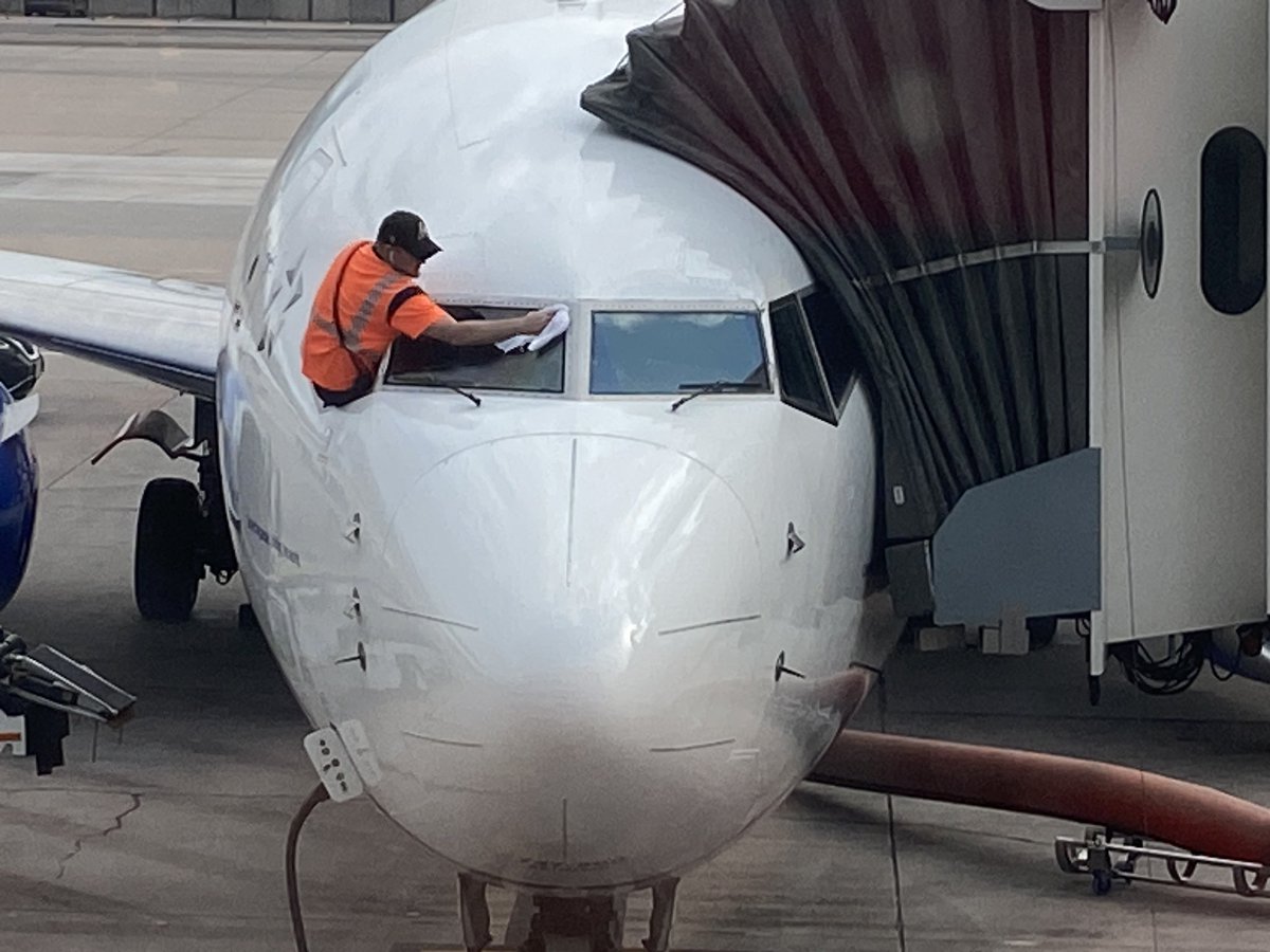 Windshield cleaning.
