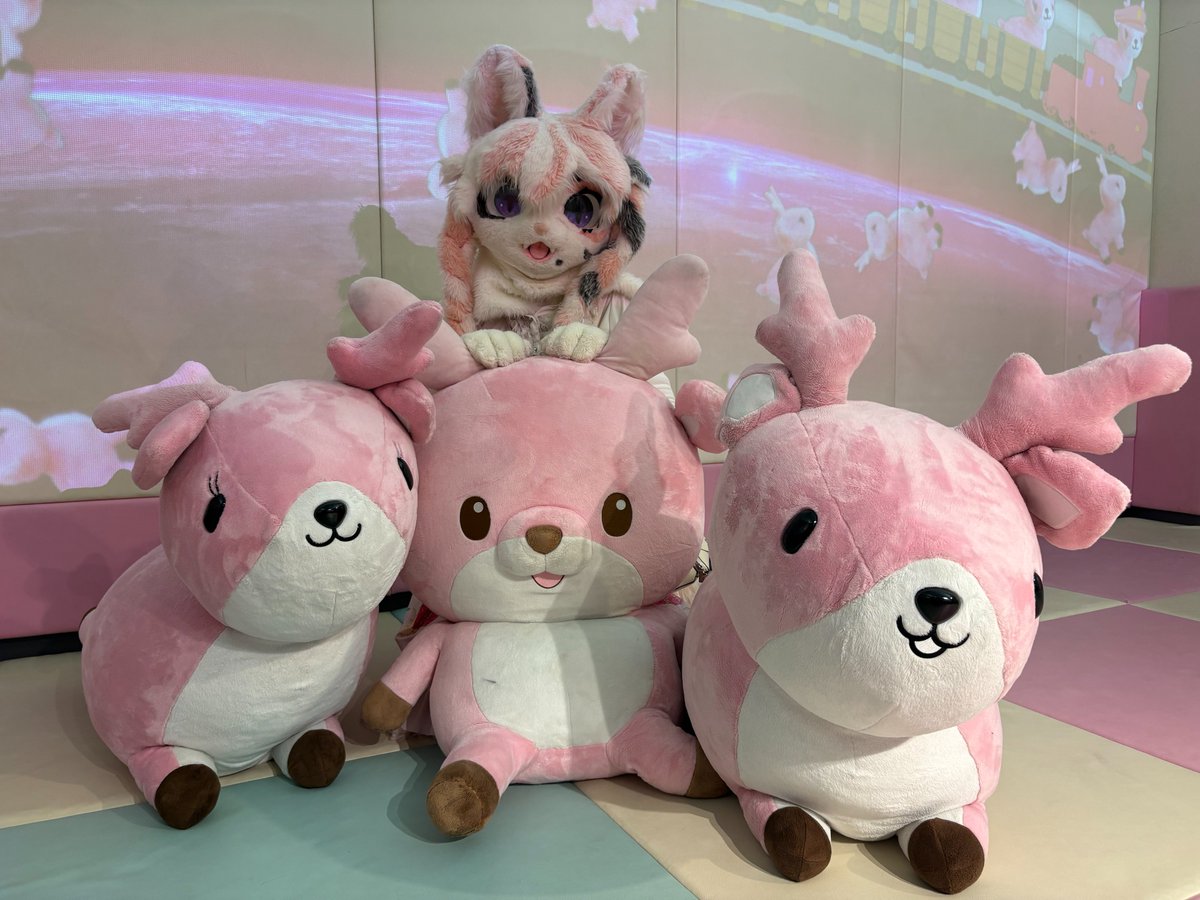 イワシカちゃんに紛れるみるくちゃん