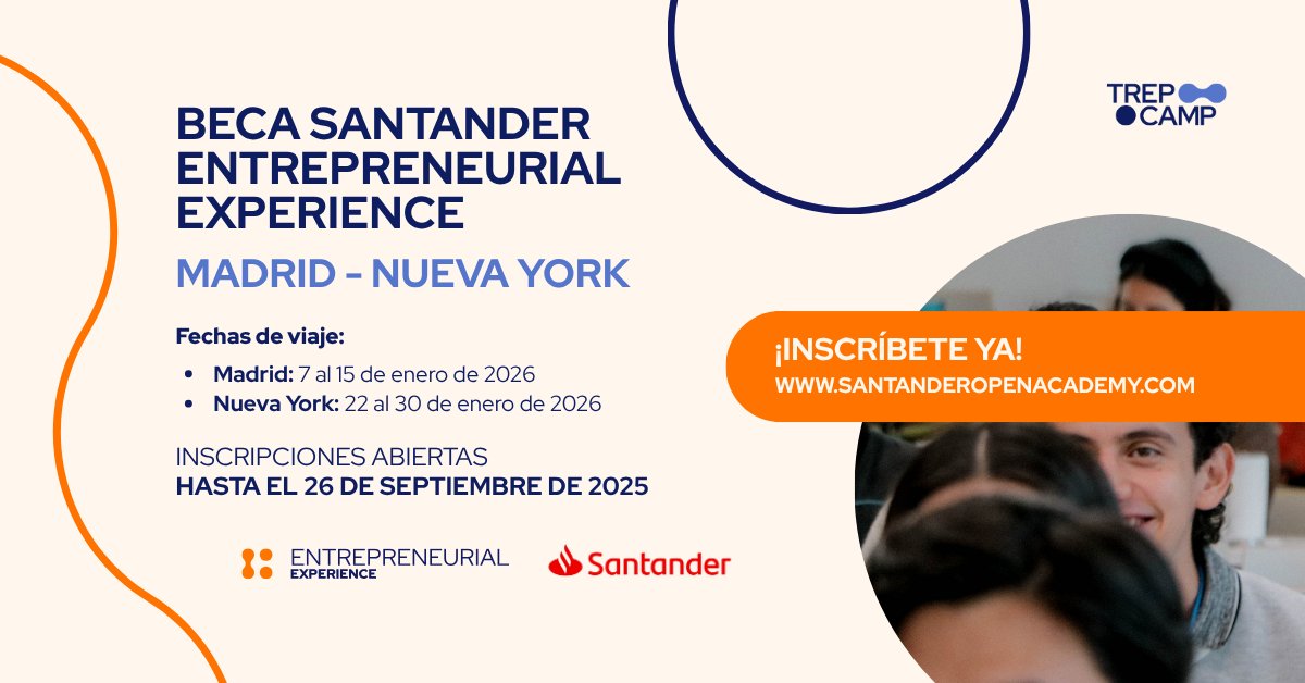 🚀¿Listo para transformar tus ideas en proyectos reales? ¡Participa para obtener una experiencia con todo pagado!

👉 Inscríbete en acortar.link/XaaHuf
📅 Antes del 26 de septiembre

#SantanderUniMx #Trepcamp