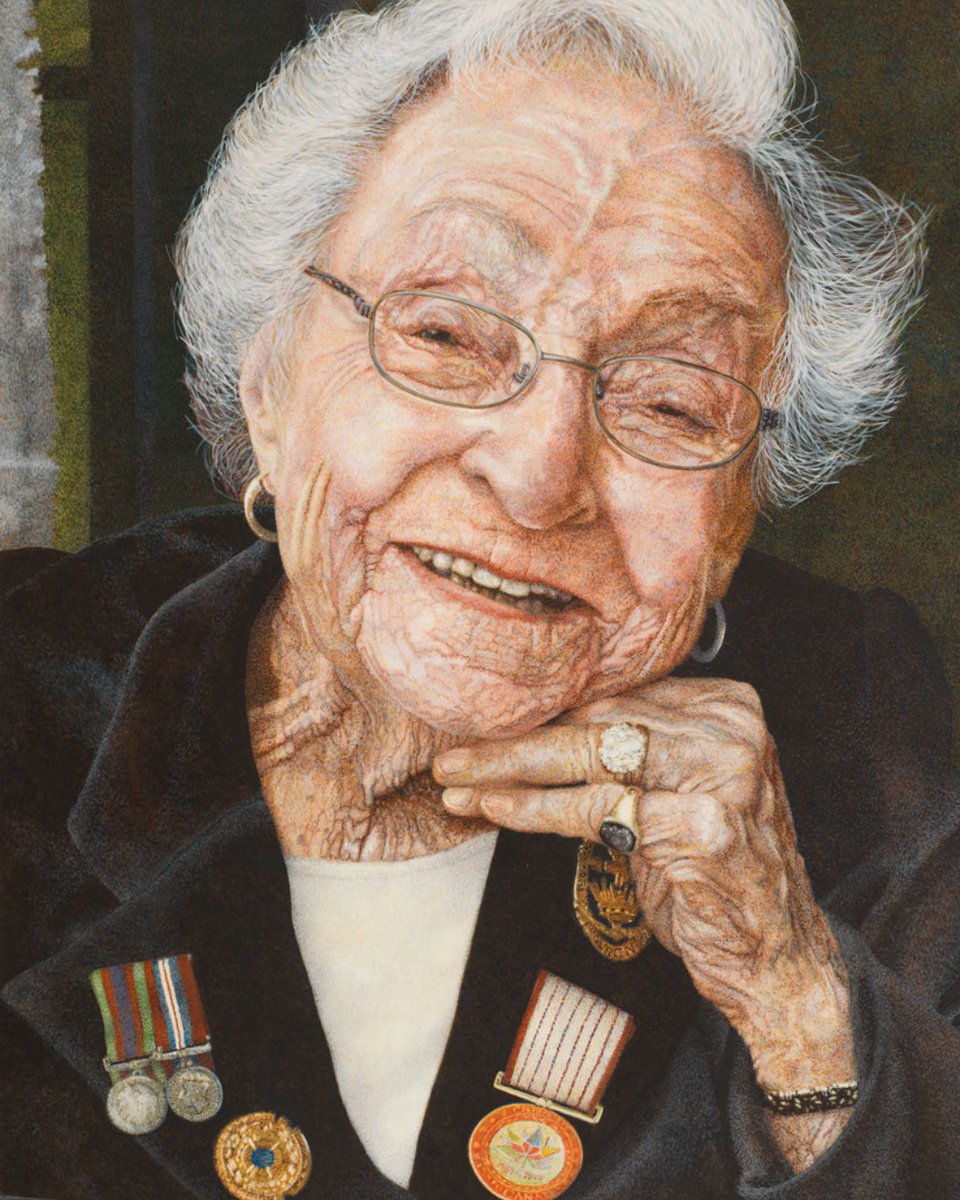 “She never stopped fighting for her country and for equality.” ⚓🎨

Doris Hope intercepted U-Boat signals in WWII as a WREN. Her work helped crack Enigma. This portrait honours her legacy as a wartime operator and advocate.

🎨 CWM 20190297-002
#WRCNS #CWMCollections