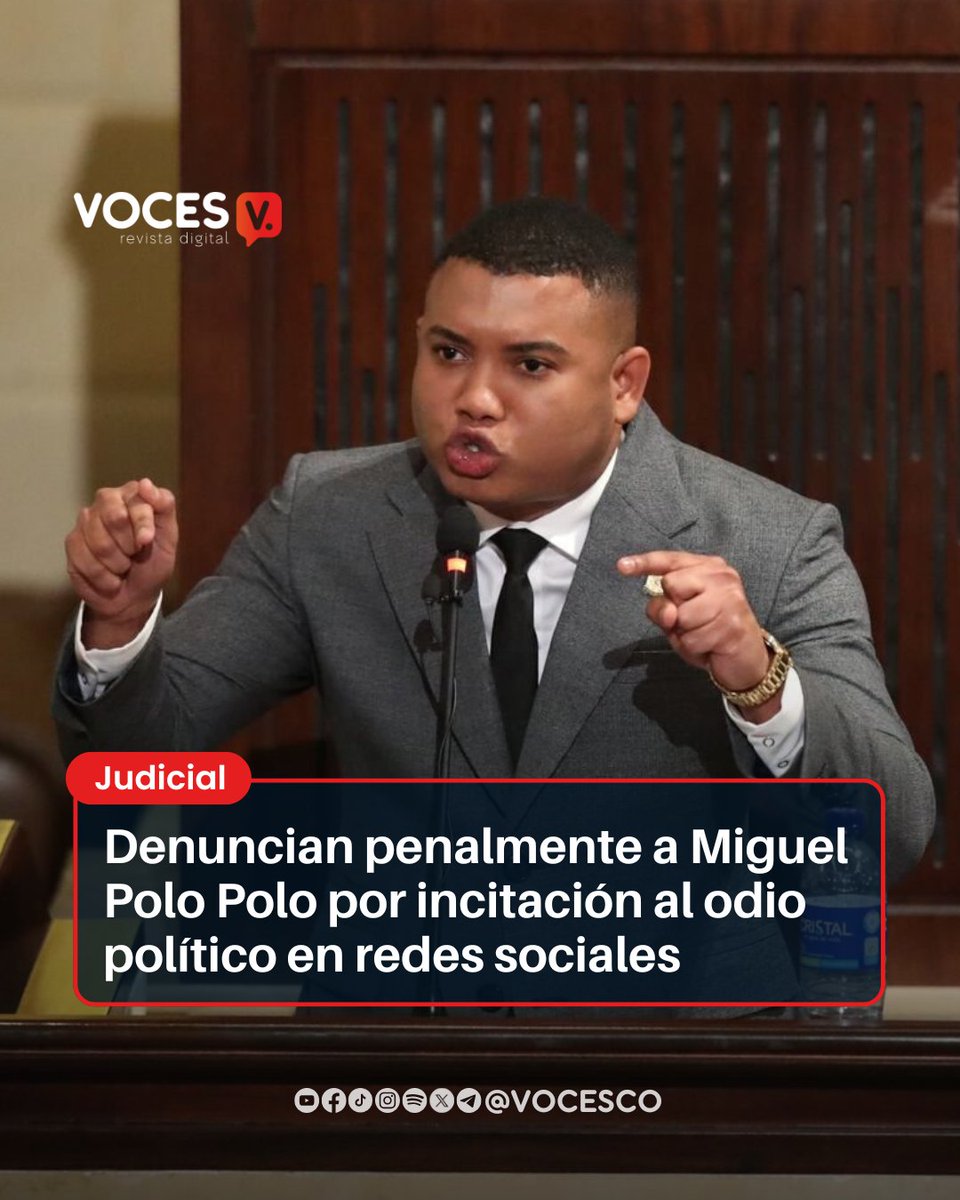 Voces (@vocesco) on Twitter photo #Voces | El congresista Miguel Polo Polo fue denunciado penalmente ante la Corte Suprema por el abogado <a href="/ODBenavidesA/">Oscar Benavides</a> , quien lo acusa de incitar al odio ideológico. #Voces | El congresista Miguel Polo Polo fue denunciado penalmente ante la Corte Suprema por el abogado <a href="/ODBenavidesA/">Oscar Benavides</a> , quien lo acusa de incitar al odio ideológico.