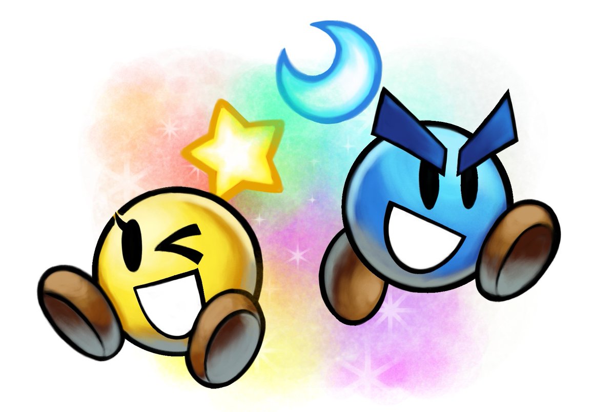 The Star Sprites art for the fangame: 
🌟🟡"Mario &amp; Luigi: Stellar Bonds"🔵🌙

#marioandluigi #stellarbonds