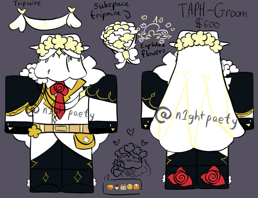 nightpaety's tweet photo. uhhh dusetaph matching wedding skins cus i can

#Dusekkar #taph  #taphsekkar #taphkar #dusetaph #pumpkinbomb #pompkintrap #magicbomb https://t.co/VngHjQjAAW