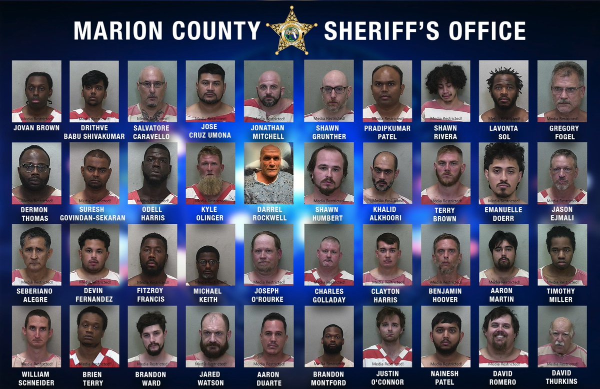 40 men arrested for traveling to meet minors in Marion County
