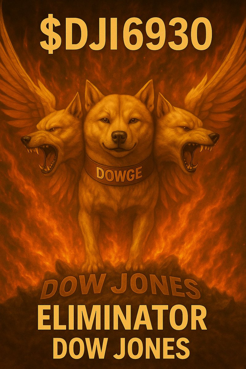 🔥 $DJI6930 has arrived.
Dowge is no meme — it's the DOW JONES ELIMINATOR.
Forged in fire. Rising from the ashes.
📉 Old markets collapse.
📡 New signals broadcast to the world.
#Dowge #DJI6930 #MarketReckoning #FinancialPhoenix