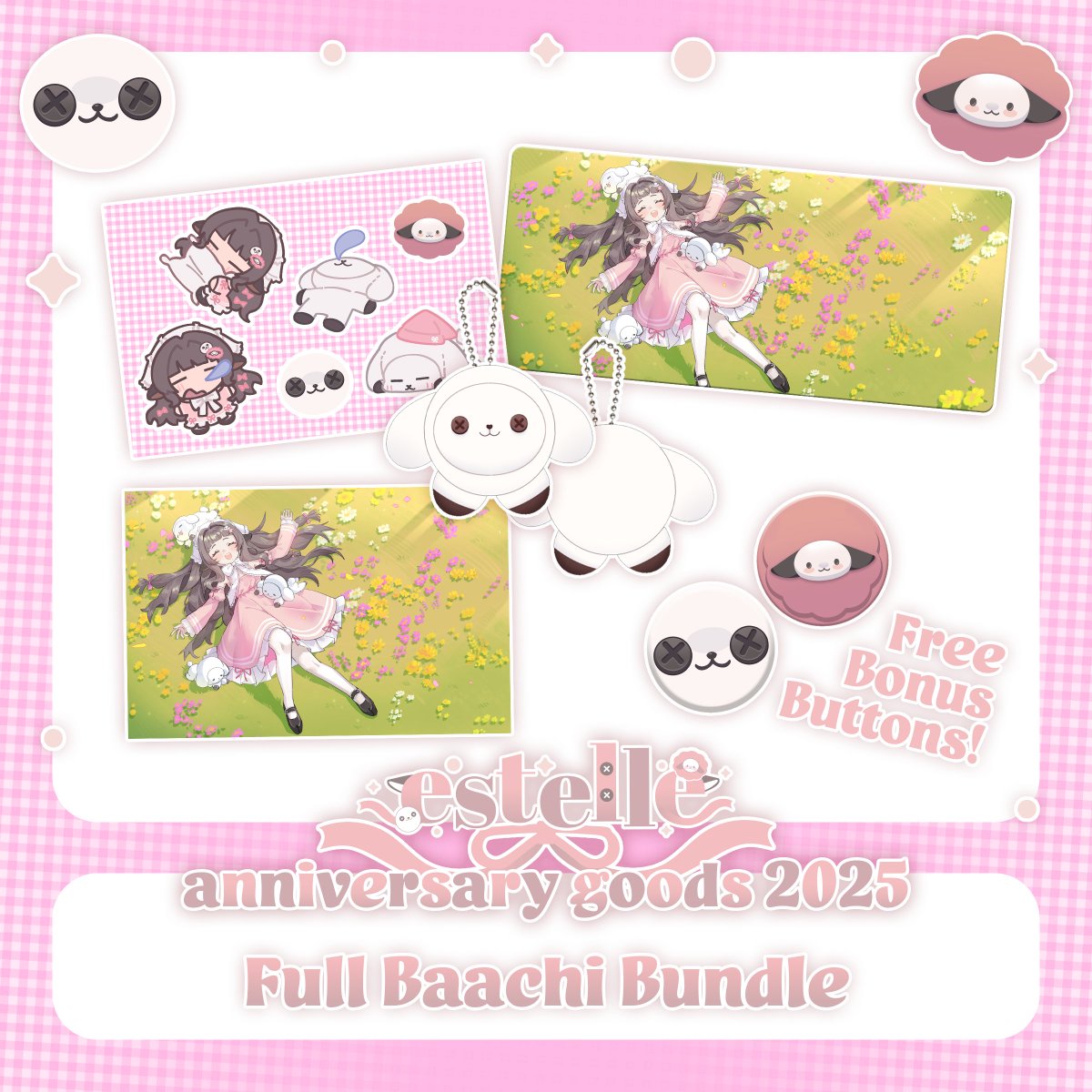 MY ANNIVERSARY MERCH IS NOW LIVE!!! ⋆ ˚｡⋆୨୧˚

happy 3 years! my deskmat, stickers, poster and keychain are all available for preorders NOW!

find the link down below!