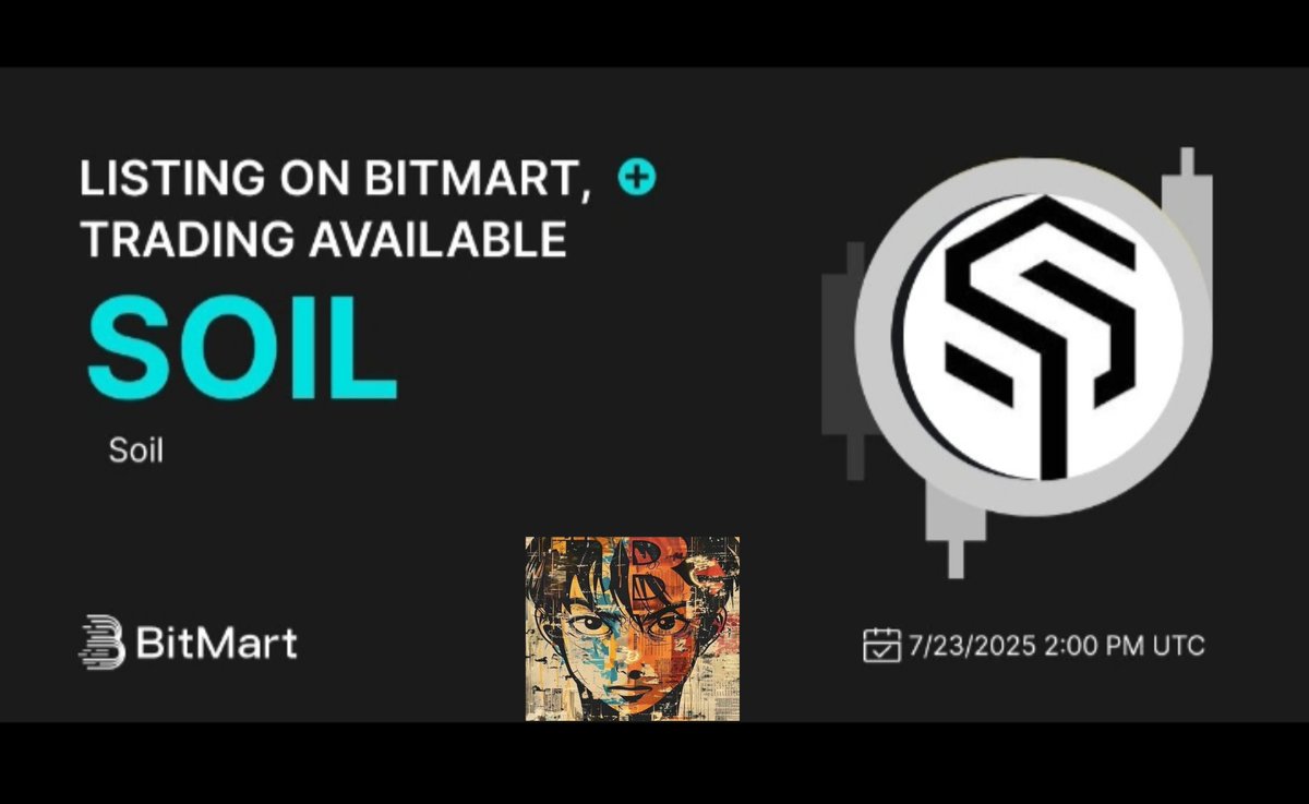 📢 $SOİL BAL KÜPÜ MÜBAREK, BALLI HABERLERE DOYMAK BİLMİYOR 😁😎📣

🎉<a href="/BitMartExchange/">BitMart</a>  22 Temmuz 2025'te $Soil'i platformlarında listelendiğini duyurdu ve işlem yapma imkanı 23 Temmuz 2025, saat 14:00 UTC'den itibaren resmi olarak başladı.
🎊 $SOIL/USDT işlem çifti artık aktif ve