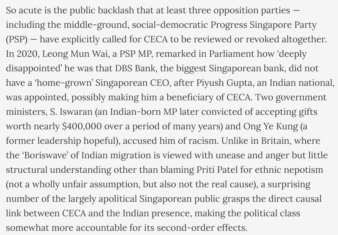 Even Singapore has trouble with recent Indian immigration, in this case due to a trade deal with India with the usual immigration riders. India is very dependent on remittances and hence usually includes those terms, why dealing with them is not worth it.