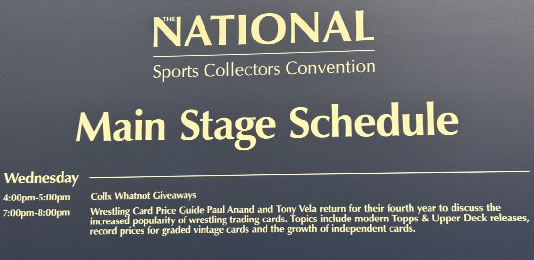 Wrestling Trading Cards (@wrestlingcards) on Twitter photo Just a reminder, the Wrestling Trading Card panel from the <a href="/nsccshow/">The National Sports Collectors Convention Inc.</a> with <a href="/card_guide/">Wrestling Card Price Guide</a> & <a href="/WrestlingTradi2/">WrestlingTradingCards.com™️</a> is at 7pm CST / 8pm EST. You can watch the panel at this link. youtube.com/live/_guCS6QNk…
#NSCC2025 #WrestlingCards #WrestlingTradingCards Just a reminder, the Wrestling Trading Card panel from the <a href="/nsccshow/">The National Sports Collectors Convention Inc.</a> with <a href="/card_guide/">Wrestling Card Price Guide</a> & <a href="/WrestlingTradi2/">WrestlingTradingCards.com™️</a> is at 7pm CST / 8pm EST. You can watch the panel at this link. youtube.com/live/_guCS6QNk…
#NSCC2025 #WrestlingCards #WrestlingTradingCards