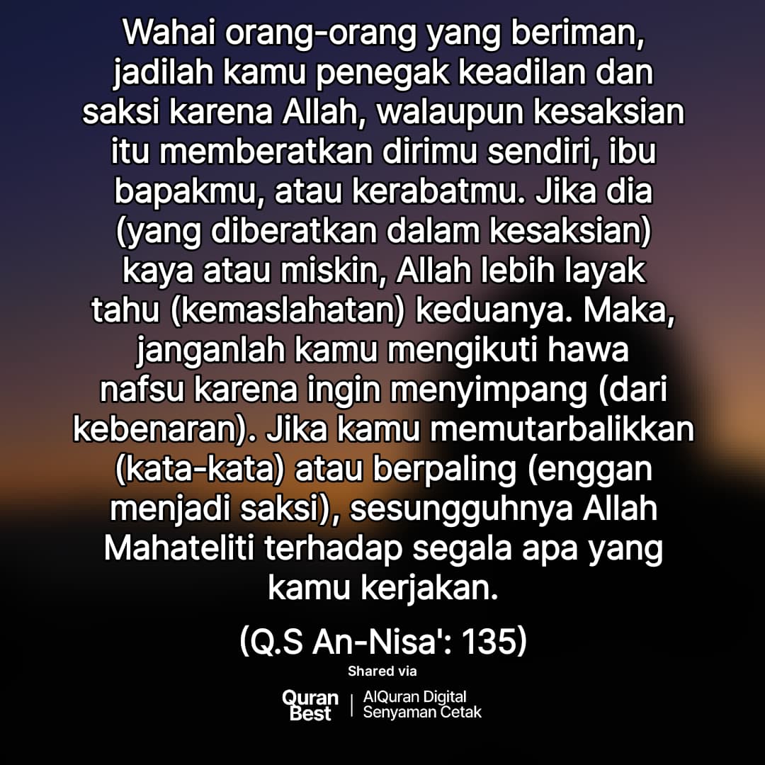 Para aparat penegak hukum yg beragama Islam itu...mestinya takut pada azab Allah, takut berbuat nista dan dzalim. 

Mestinya.....🤷‍♀️