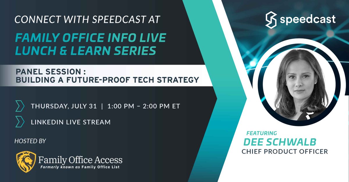 Speedcast (@speedcastglobal) on Twitter photo #Speedcast Chief Product Officer, Dee Schwalb, will join <a href="/DigitalEvolInt/">Digital Evolution Institute</a> & fellow business leaders for a virtual session, discussing future-proof #tech strategies. Dee will share on #AI #automation #fiber #satellite & discuss perspectives on #innovation: tinyurl.com/39su5kef #Speedcast Chief Product Officer, Dee Schwalb, will join <a href="/DigitalEvolInt/">Digital Evolution Institute</a> & fellow business leaders for a virtual session, discussing future-proof #tech strategies. Dee will share on #AI #automation #fiber #satellite & discuss perspectives on #innovation: tinyurl.com/39su5kef