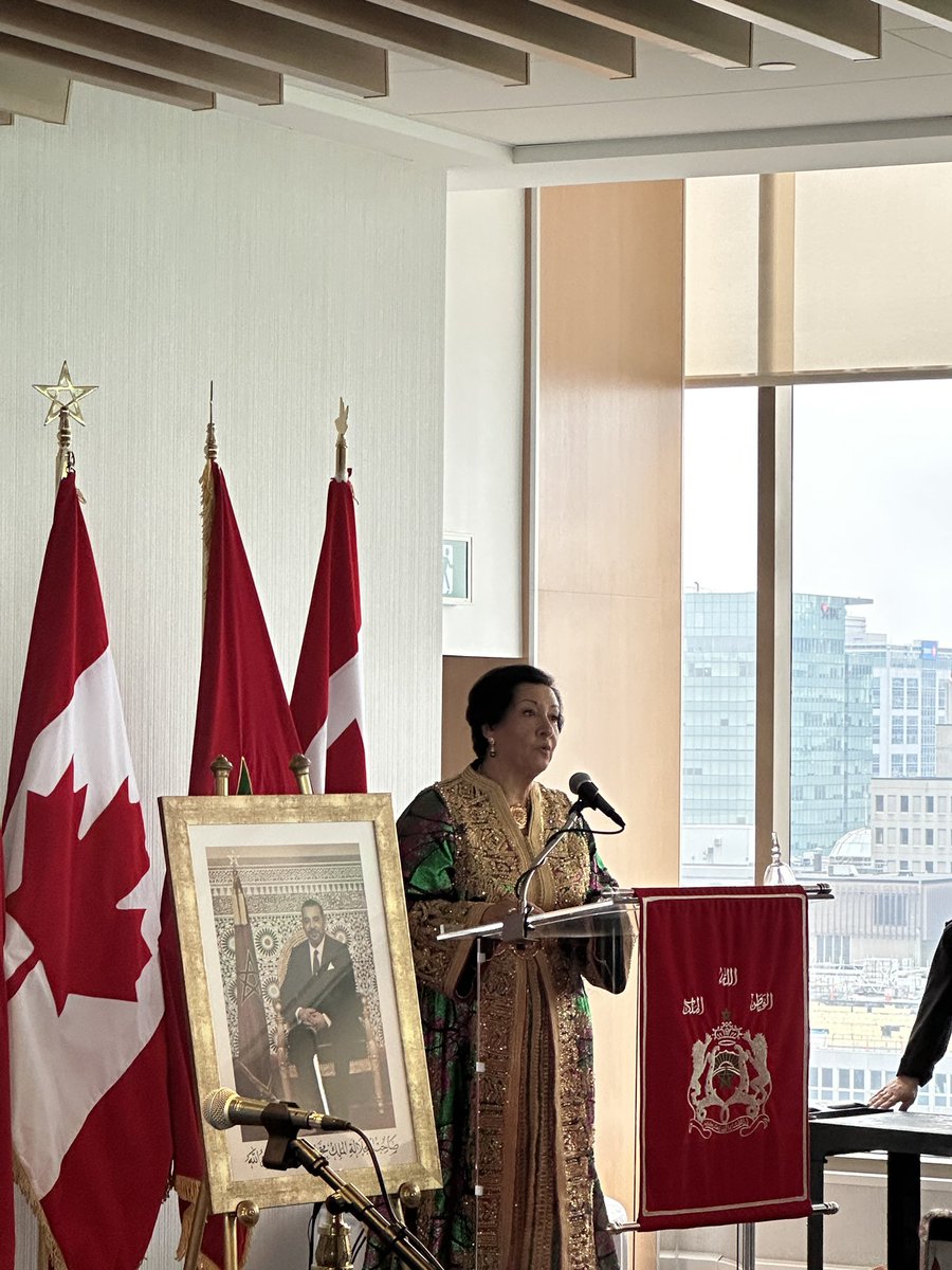 Marie-France Lalonde (@mflalonde) on Twitter photo Honorée d’avoir assisté à la cérémonie de la Fête du Trône, organisée par Son Excellence Souriya Otmani, ambassadrice du Royaume du Maroc.
Une magnifique célébration du patrimoine, du progrès et de l’amitié de longue date entre le Maroc et le Canada. 🇲🇦🇨🇦
<a href="/MoroccoOttawa/">Morocco in Ottawa</a> Honorée d’avoir assisté à la cérémonie de la Fête du Trône, organisée par Son Excellence Souriya Otmani, ambassadrice du Royaume du Maroc.
Une magnifique célébration du patrimoine, du progrès et de l’amitié de longue date entre le Maroc et le Canada. 🇲🇦🇨🇦
<a href="/MoroccoOttawa/">Morocco in Ottawa</a>