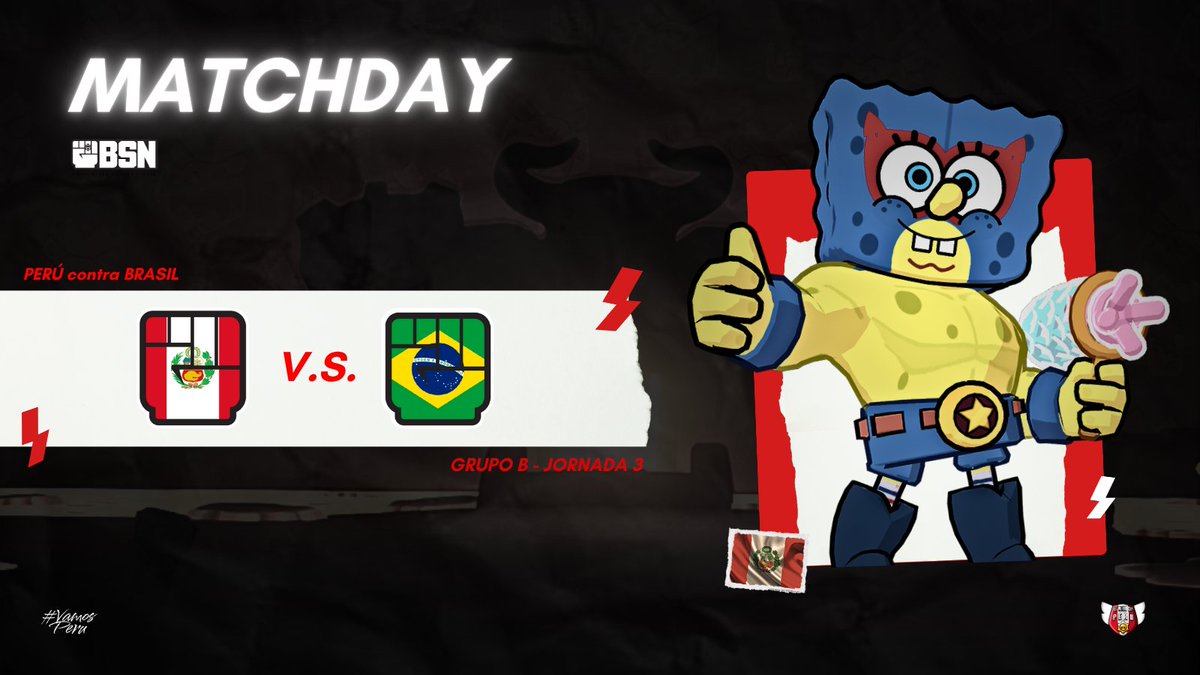 Selección Peruana BS ⭐⭐ (@seleccionpebs) on Twitter photo MATCHDAY 🇵🇪🇵🇪🇵🇪
Un partido de verdad en la <a href="/BrawlPSeries/">BSN: Brawl Stars Nations League</a>... 🔥⚔️
Hoy cerramos la fecha con un partido para definir al primer lugar de nuestro grupo contra la selección brasileña 🫡
🆚 <a href="/SelBrasil_BS/">Seleção Brasileira BS</a>
🕰️ 18 : 30 HS. (Hora local)
📺 youtube.com/@nacotv2
#VamosPeru #BSN MATCHDAY 🇵🇪🇵🇪🇵🇪
Un partido de verdad en la <a href="/BrawlPSeries/">BSN: Brawl Stars Nations League</a>... 🔥⚔️
Hoy cerramos la fecha con un partido para definir al primer lugar de nuestro grupo contra la selección brasileña 🫡
🆚 <a href="/SelBrasil_BS/">Seleção Brasileira BS</a>
🕰️ 18 : 30 HS. (Hora local)
📺 youtube.com/@nacotv2
#VamosPeru #BSN