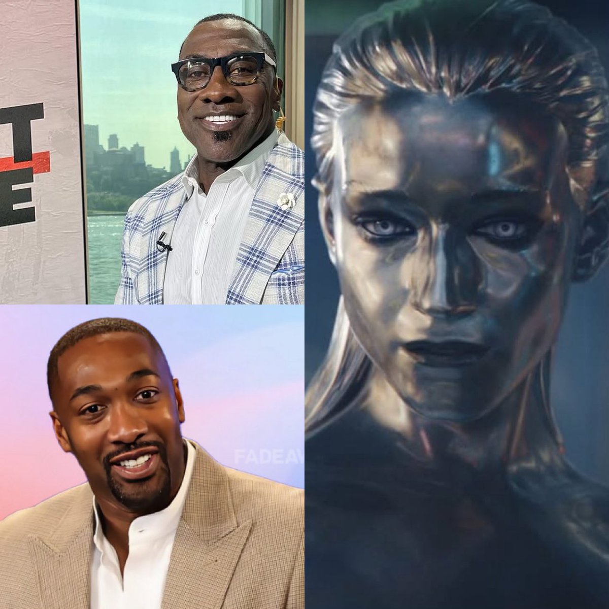 “Shannon Sharpe old freeky 69 gawd ahh I herald… Gilbert Arenas illegal gambling ahh I herald… I herald ESPN to fire yall🥷🏿’s”

How the Black Media going right about now… or whatever Silver Surfer said