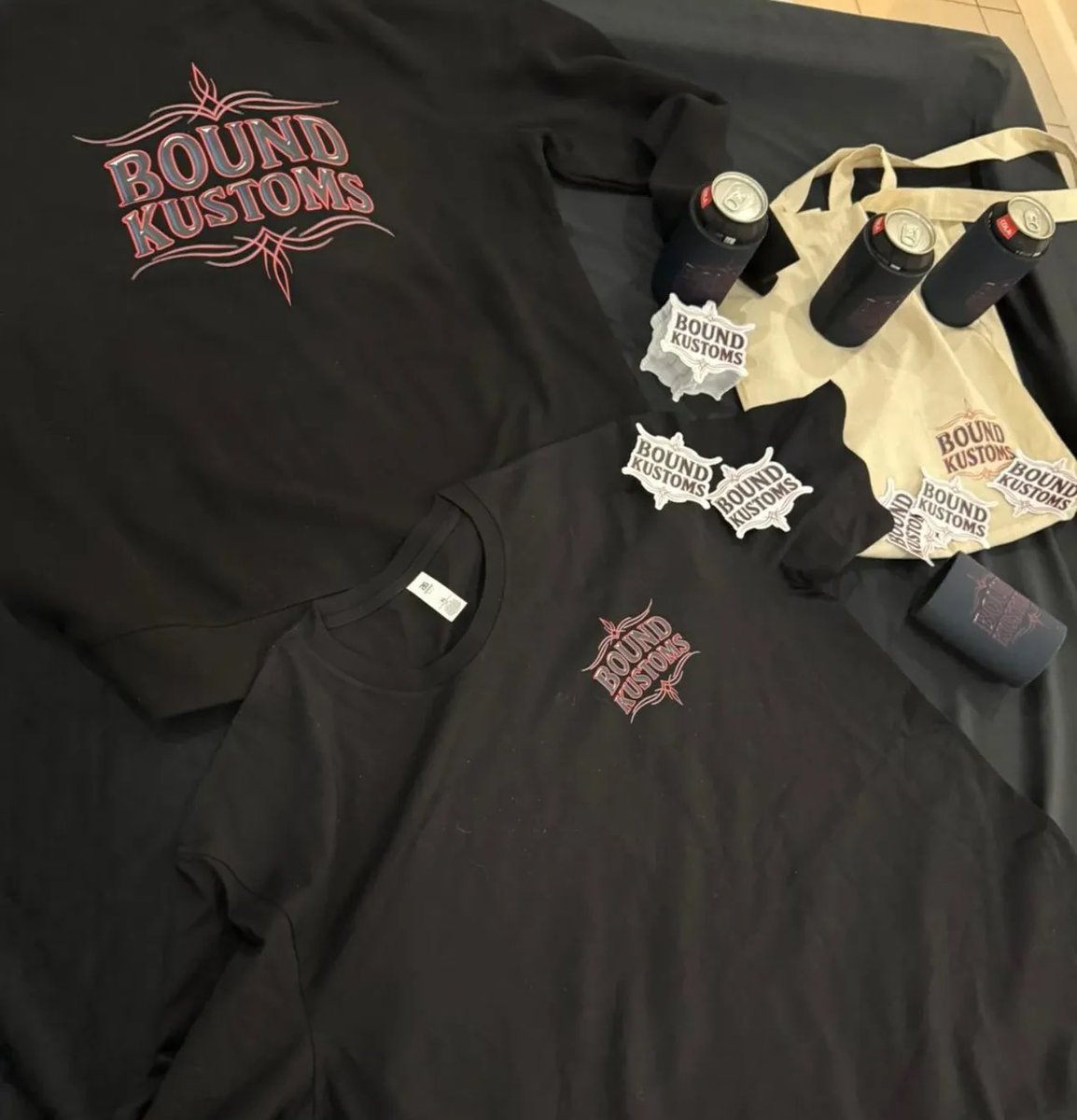 New Merch😁 hoodies,t-shirts,stubby coolers and of course stickers. Apply within🤘