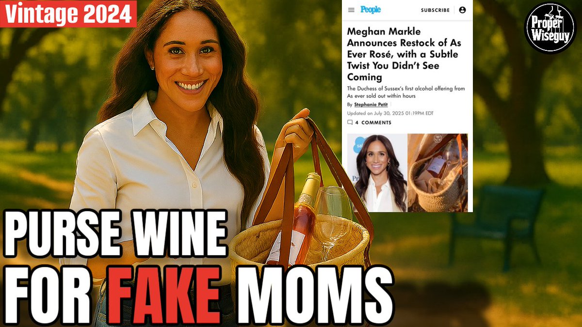Meghan Markle Drops a New PURSE WINE at Same Time Netflix Offers MORE Deals?! JEAN Brand In Works? 🍷
#MeghanMarkle #PrinceHarry #HarryAndMeghan #MeghanMarkleIsAConArtist #MeghanMarkleExposed 
youtu.be/OOmH254AvcM
