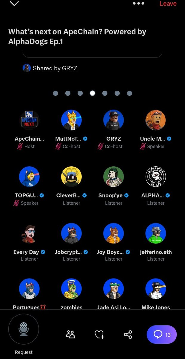Join us every Wednesday to get the latest updates on <a href="/ApeChainHUB/">ApeChainHUB</a> by <a href="/ApeChainNext/">ApeChainNext</a> .
And 
Every Sunday for the latest <a href="/ApeAlphaDogs/">ALPHA DOGS ON APE</a> weekly report and update..

Thank you <a href="/Unclemac_eth/">Uncle Mac 🟨⛏️</a> for coming to chill with the community.. you're a legend.

Let's keep growing together..