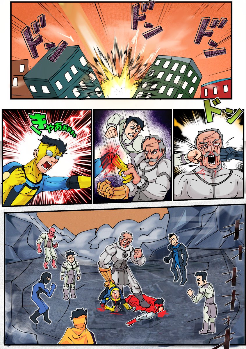 frikust's tweet photo. Conquest vs mark variants 
#invinciblefanart #INVINCIBLE https://t.co/UZQk9N0pyo