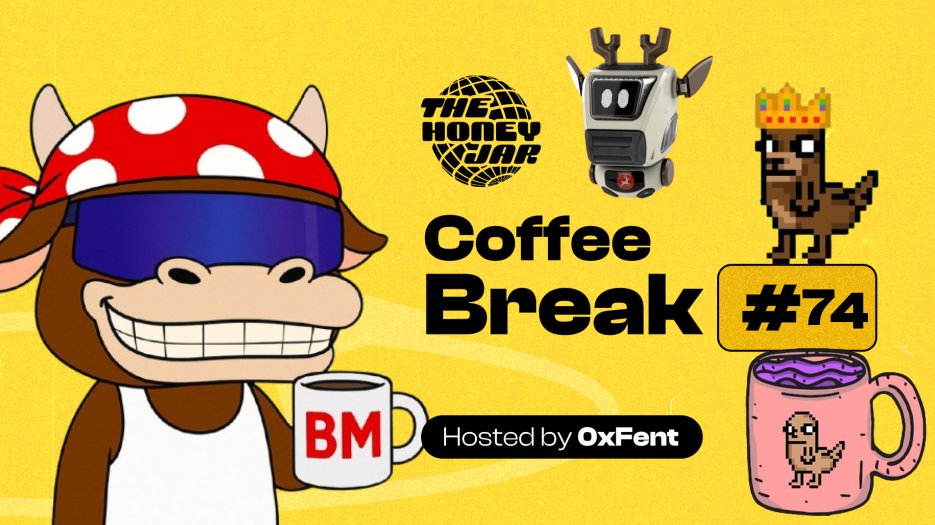 ☕️THJ Coffee Break #74☕️

DOUBLE FEATURE?!?! Well we better be talking about something good right? I'll be having <a href="/MarkMolle/">marmo.eth</a> from <a href="/BeraBucks/">BeraBucks 🐻⛓️</a> on tomorrow to explain how 1 dick = 1 butt, coming to berachain thooon👀

SET A REMINDER👇
x.com/i/spaces/1mrGm…